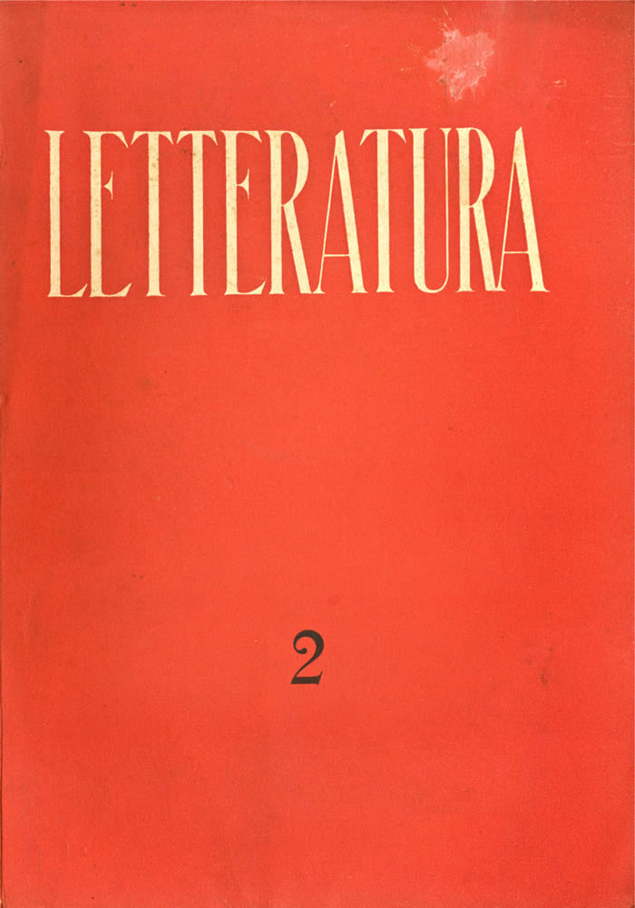 Letteratura, N 2 aprile 1937, copertina